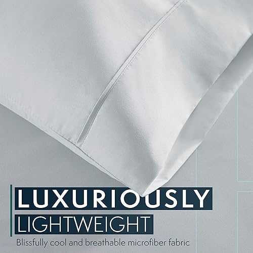 Miniatura 3 de HC COLLECTION - Juego de sábanas refrescantes tamaño California King de bolsillo profundo, extrasuaves, juego de 4 piezas, fácil cuidado, lavables a