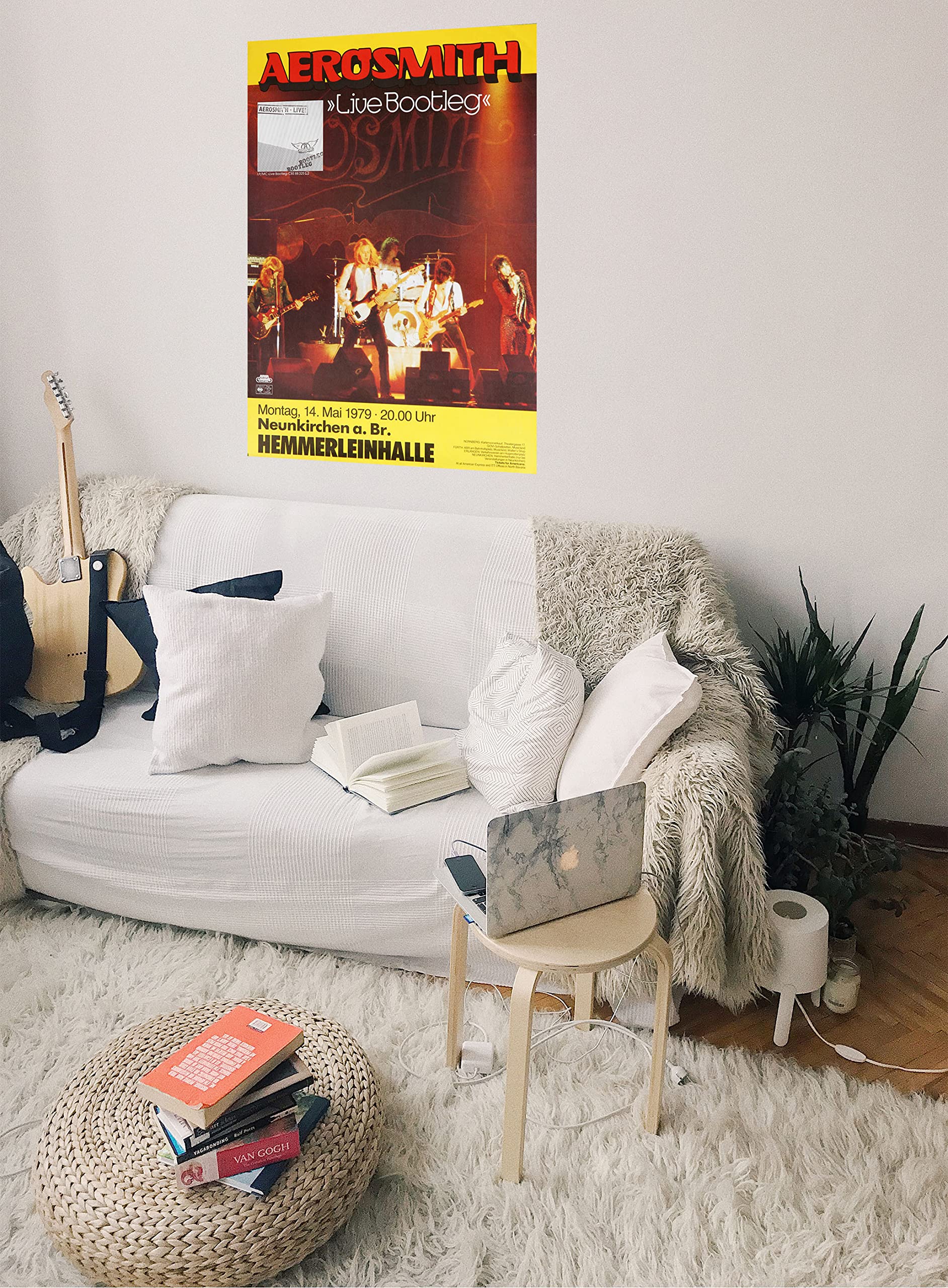Premium Poster/Plakat | DIN A1 | Wanddeko | Live Konzert Veranstaltung » Aerosmith - Live Bootleg, Neunkirchen 1979 «