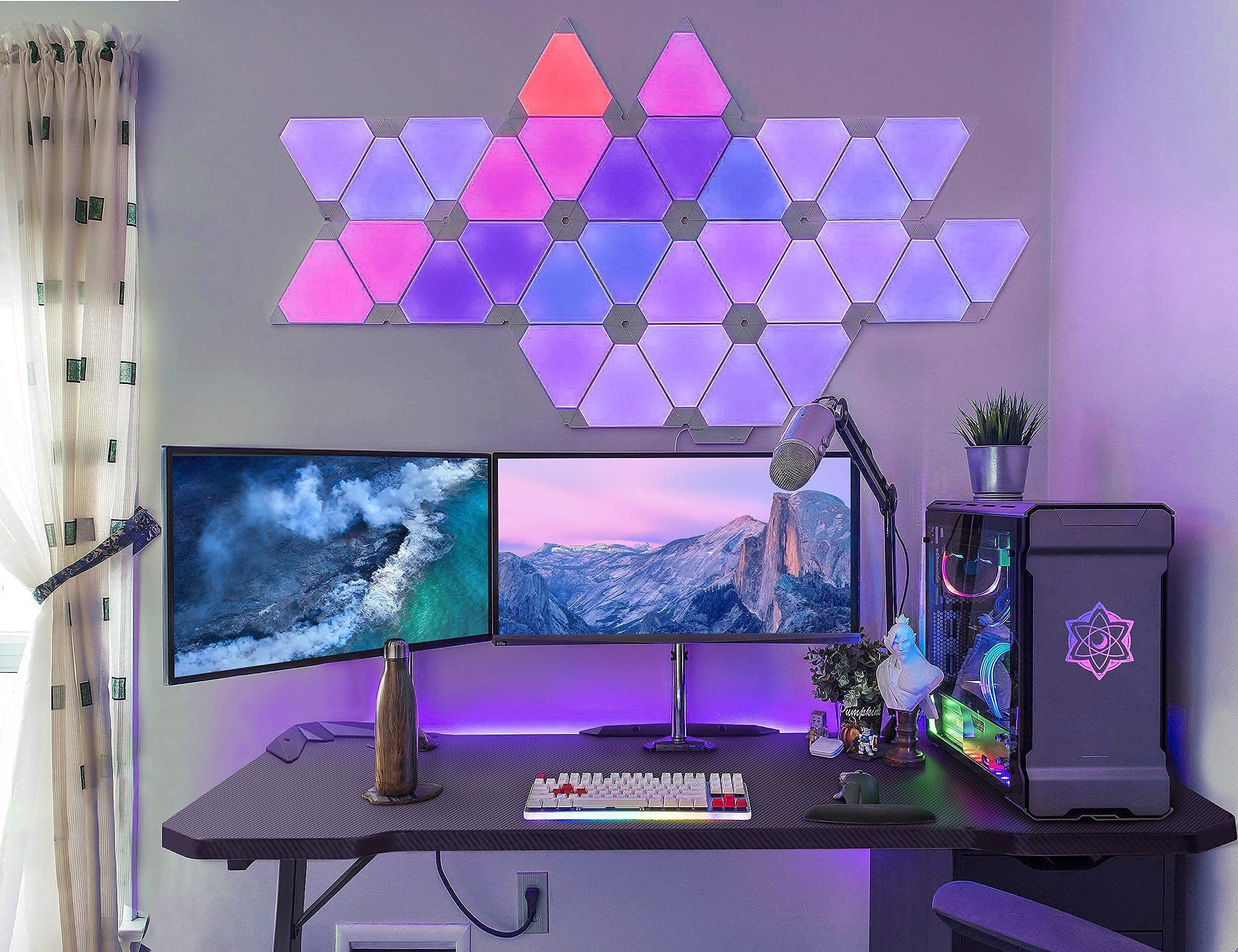 Homall Gaming Desk 44 Inch Computer Desk Gaming Table Z Shaped Pc Gaming Workstation Home Office