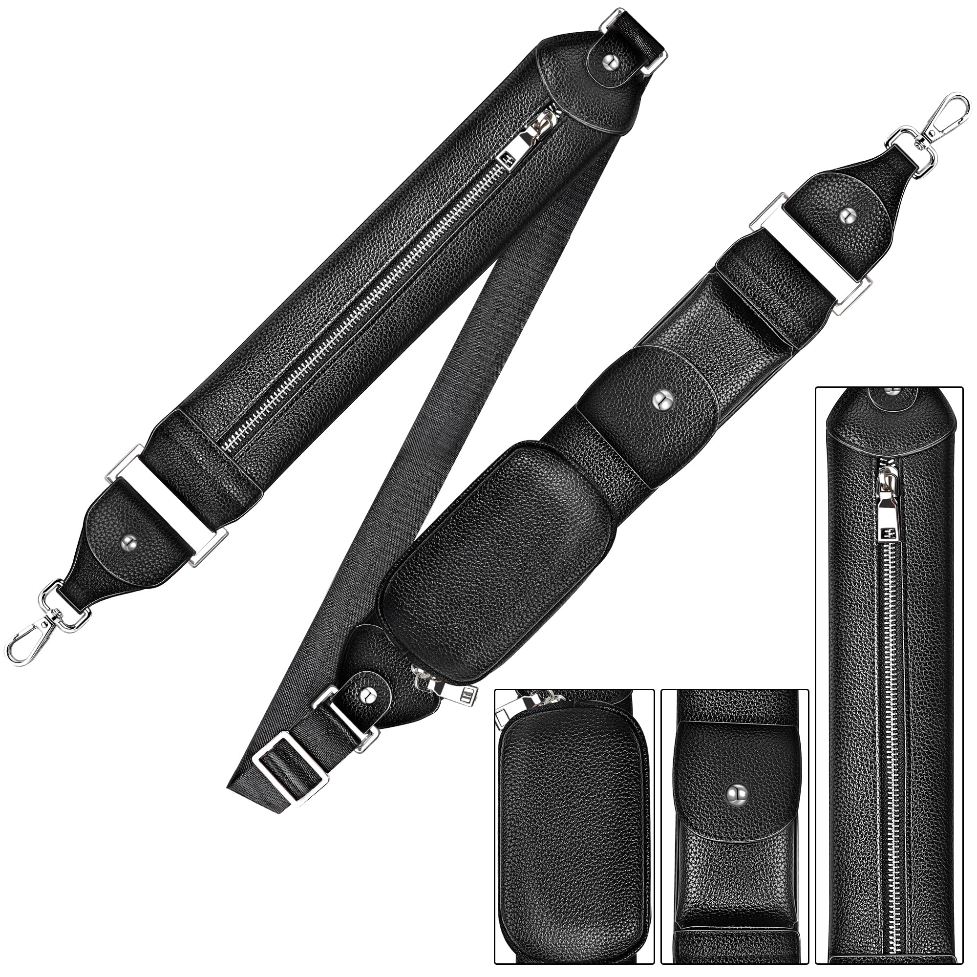 SHANSHUIPurse Shoulder Crossbody Strap Replacement, Adjustable Bag Strap Replacement Leather Versatility Crossbody Strap Replacement, Wide Purse Straps Replacement with Storage Space for Diverse Bags