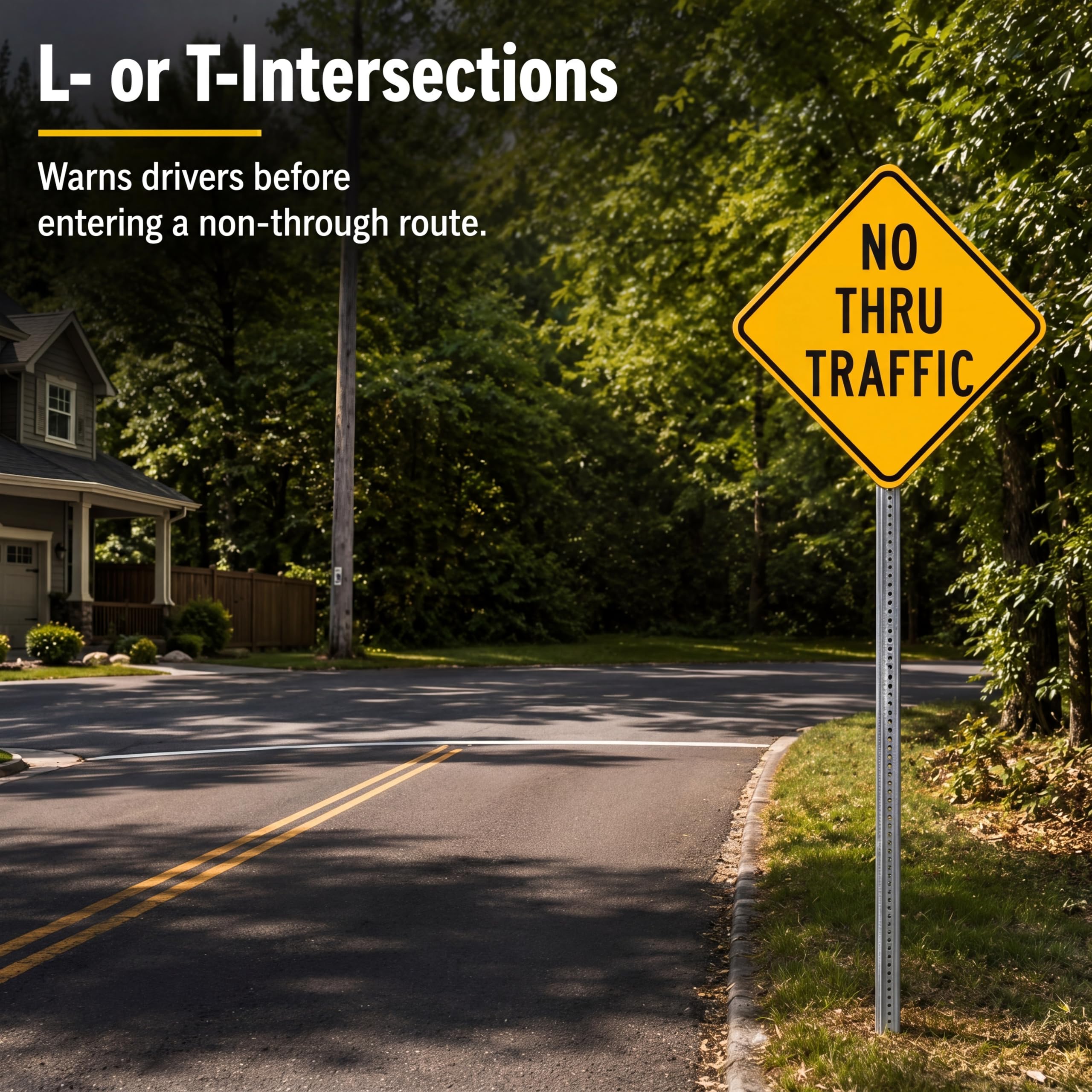 No Thru Traffic Sign - Reflective Safety Sign -6 No Thru Traffic Sign - Reflective Safety Sign -6