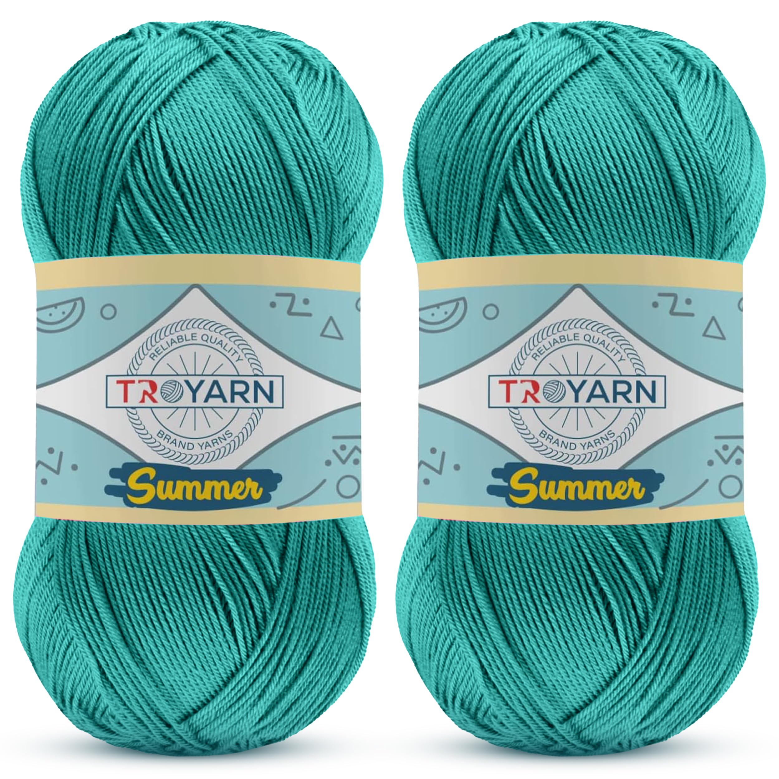 Amazon.com: TROYARN Summer (2- Skeins Pack) Silk Effect Hand