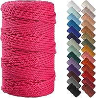 Vista 97 de NOANTA - Cuerda de macramé color verde aguamarina, 1/8 pulgadas (3 mm) x 109 yardas (100 metros), cuerda de algodón colorido para colgar