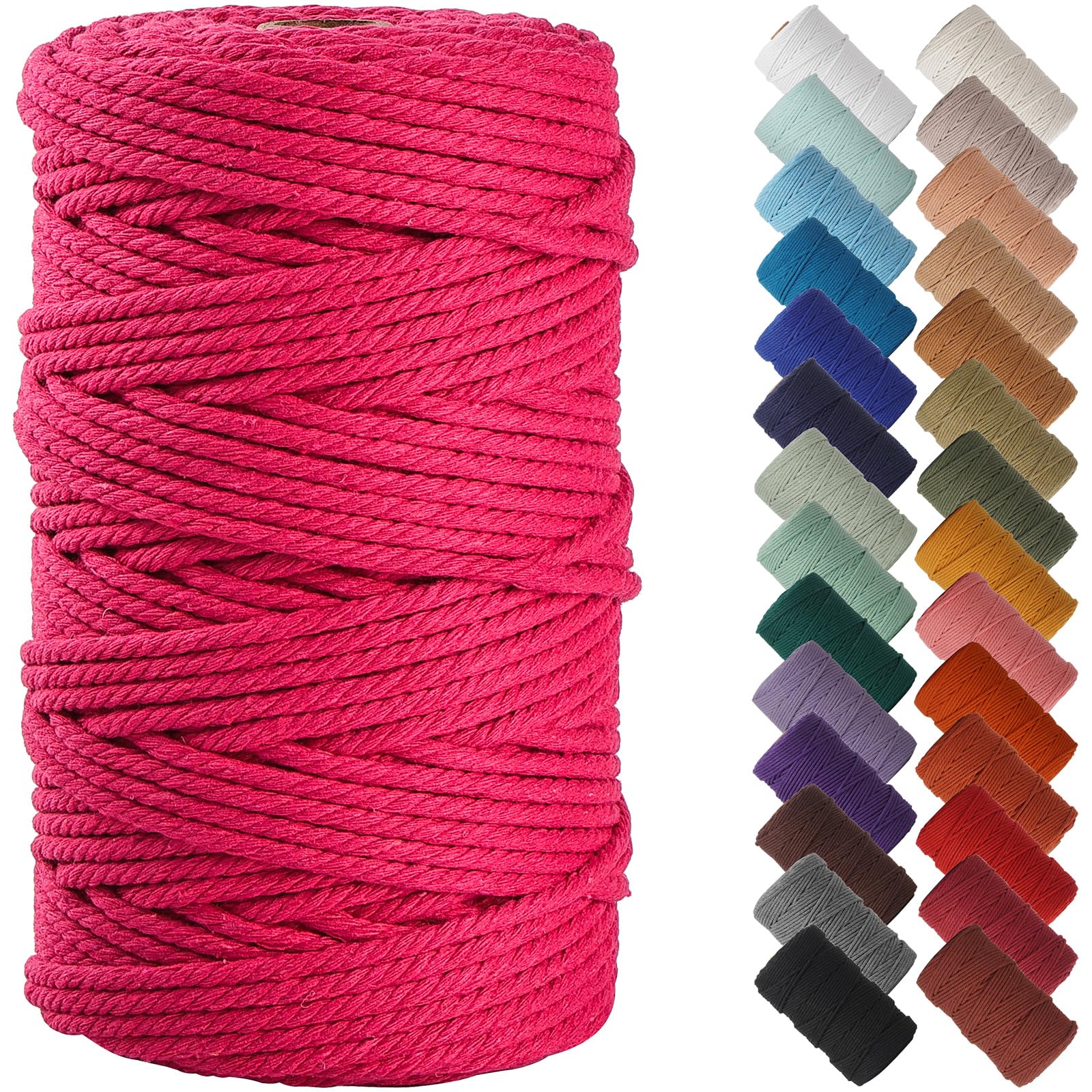 NOANTA hot pink macrame cord 4mm x 109 yards | Mubboo