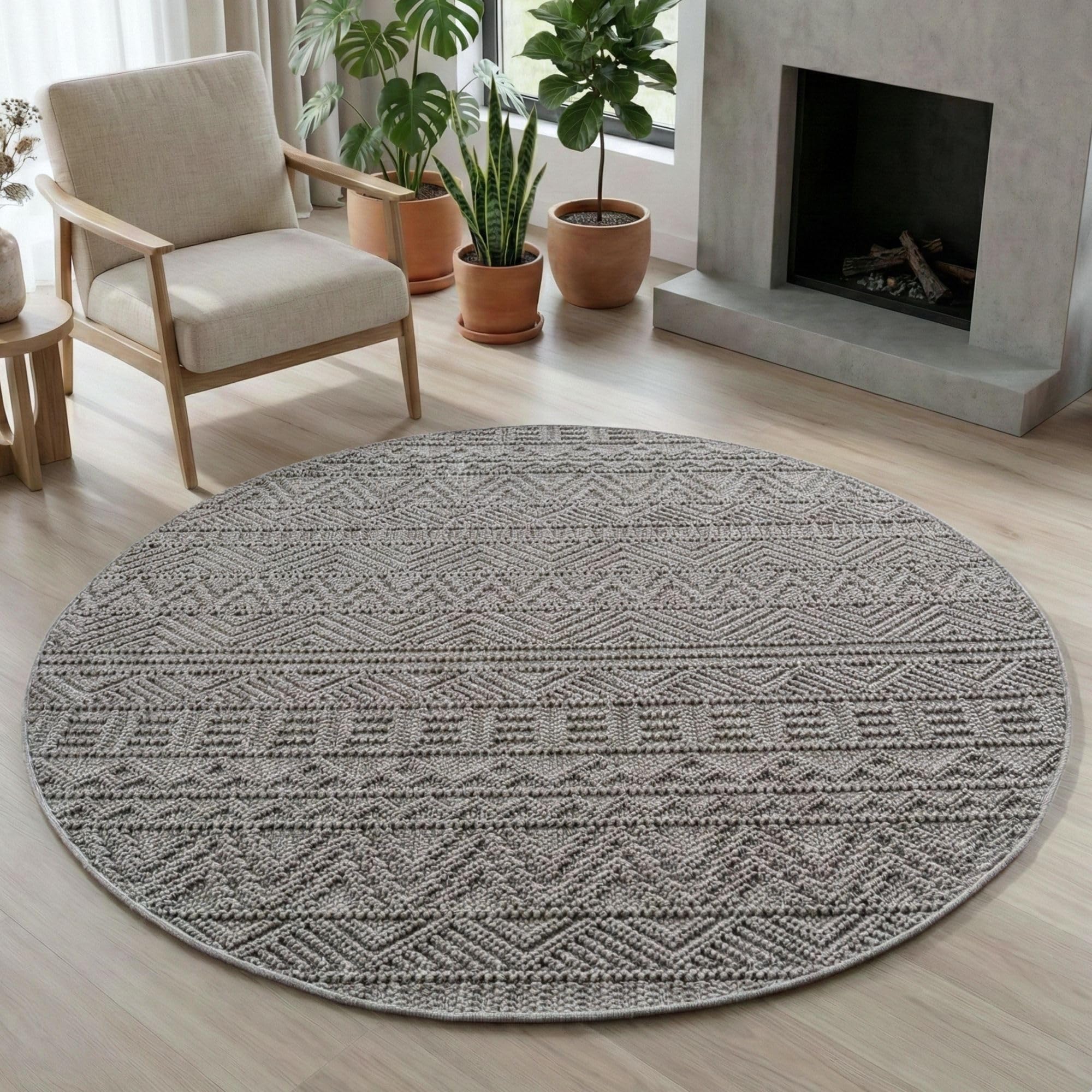 Carpetsale24 Teppich Wohnzimmer Einfarbig Bouclé Schlingenflor Skandi Stil Superweich Pflegeleicht Robust für Schlafzimmer Modern Gemütlich