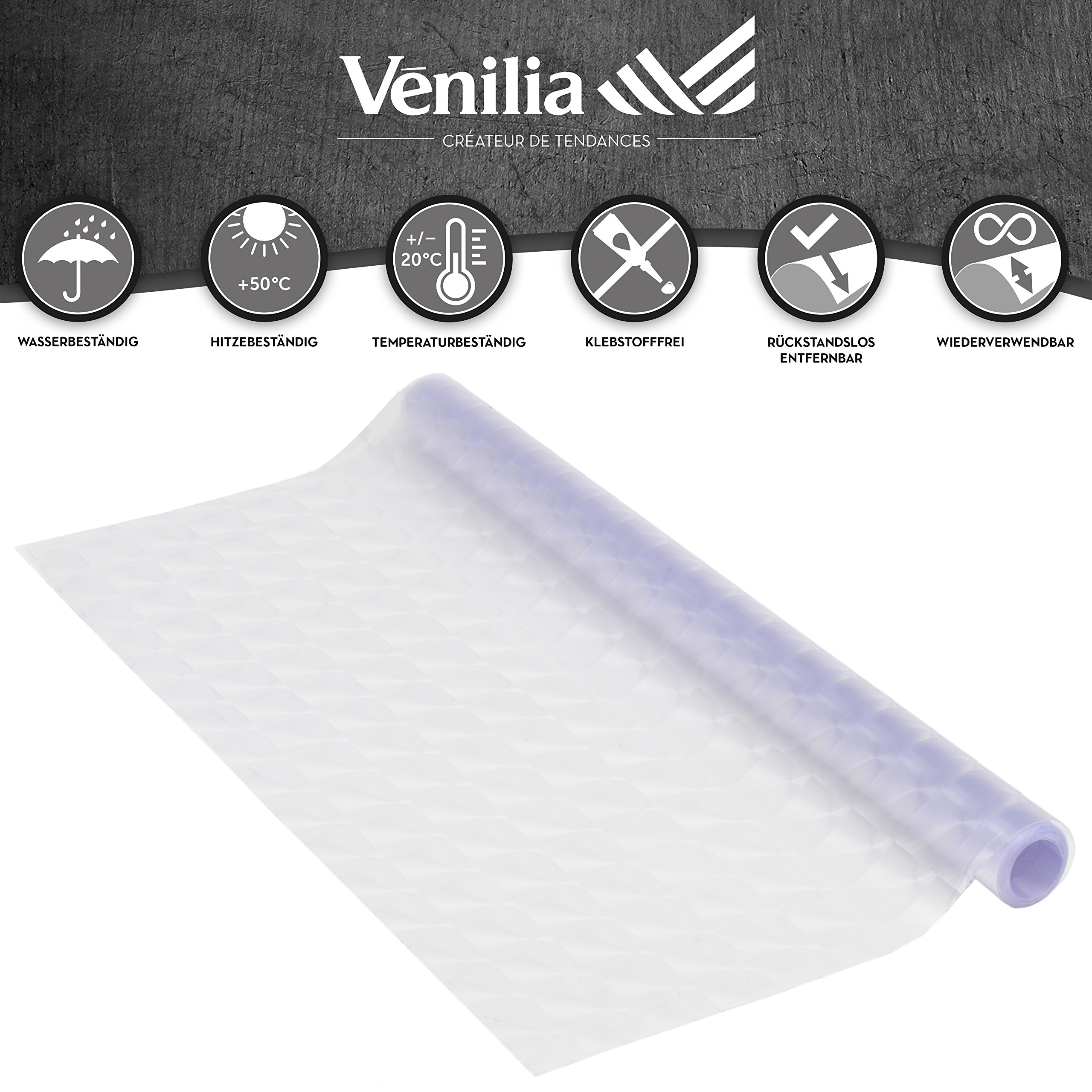 Venilia 53250 Electrostatic Film Truncated, Opaque, 67,5 x 150 cm - Image 2