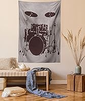 Vista 62 de Lunarable Tapiz abstracto, diseño floral de cachemira batik, adorno dibujado a mano, decoración de tela para colgar en la pared para dormitorio