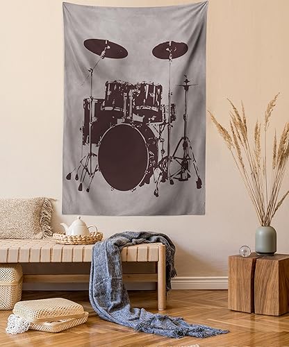 Miniatura 62 de Lunarable Tapiz abstracto, diseño floral de cachemira batik, adorno dibujado a mano, decoración de tela para colgar en la pared para dormitorio