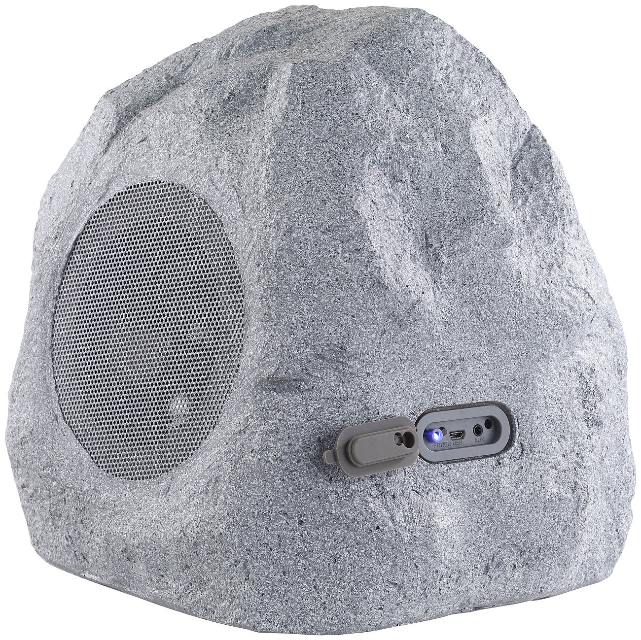 auvisio Gartenlautsprecher: Garten- und Outdoor-Lautsprecher im Stein-Design, Bluetooth, 30W, IPX4 (Gartenlautsprecher Bluetooth, Außenlautsprecher, Box)