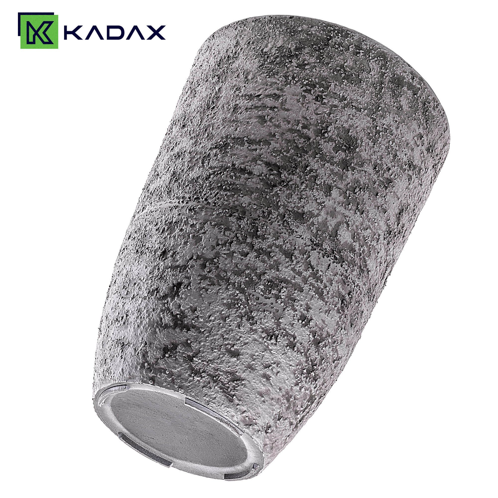 KADAX Pflanzkübel Ø 35 x H 50 cm, großer Blumentopf in realistischer Steinoptik, Pflanzentopf aus Kunststoff, wetterfester Blumenkübel für Terrasse (Grau)