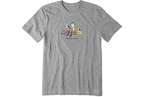 Life is Good Men's Vintage Crusher Graphic T-Shirt: "Happy Hour Camping"