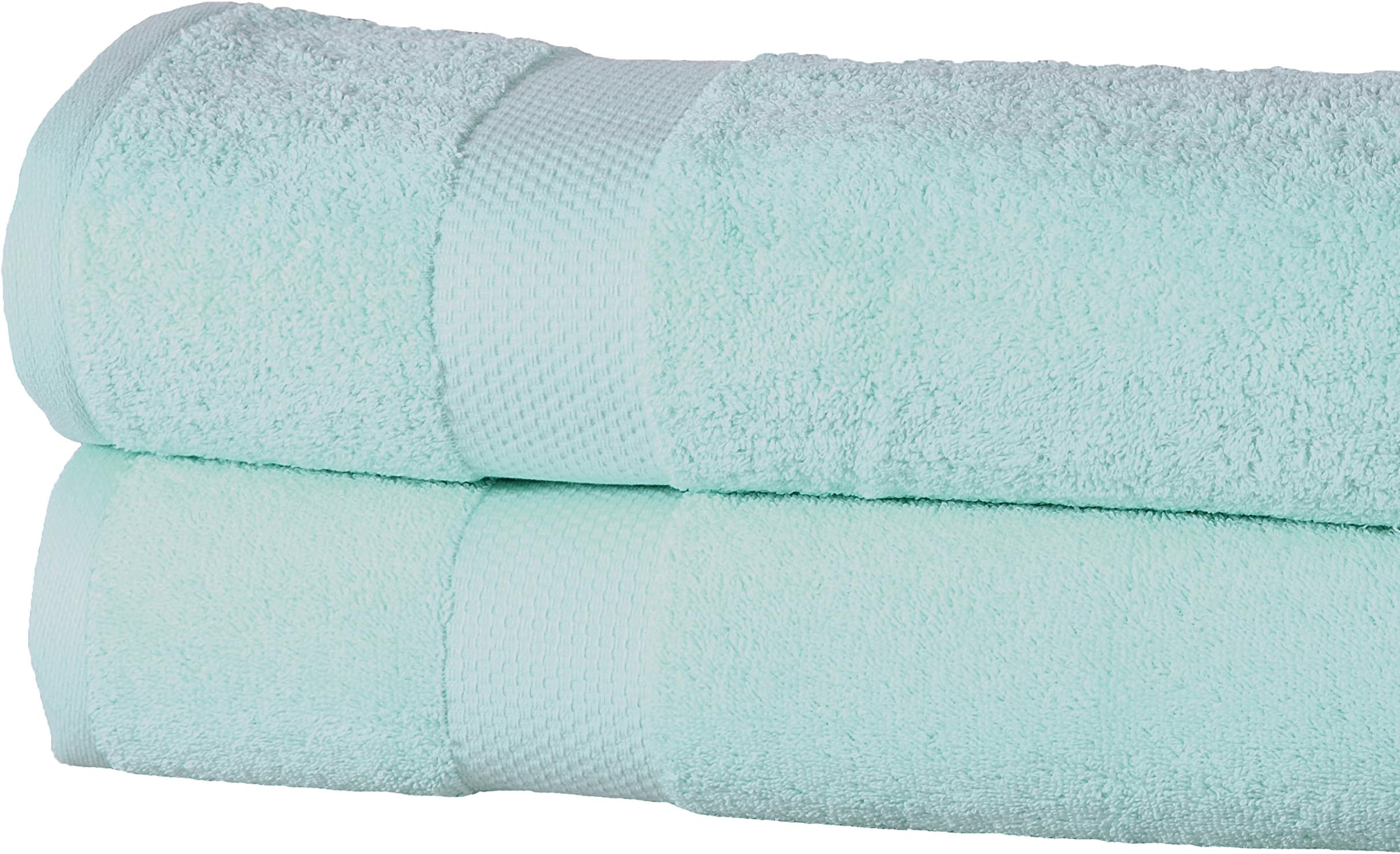 ELEGANCE SPA Oversized Luxurious Cotton 550 GSM Bath Sheets, Aqua (Set of 2)