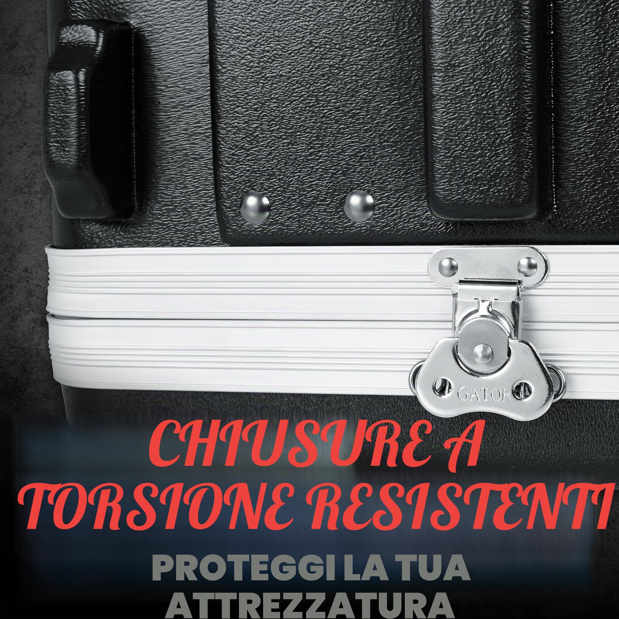 Gator CASES ‑ Custodia da 6U Rack con Ruote Retrattili e Binari Anteriori/Posteriori, Polietilene (GRR‑6L 6U)