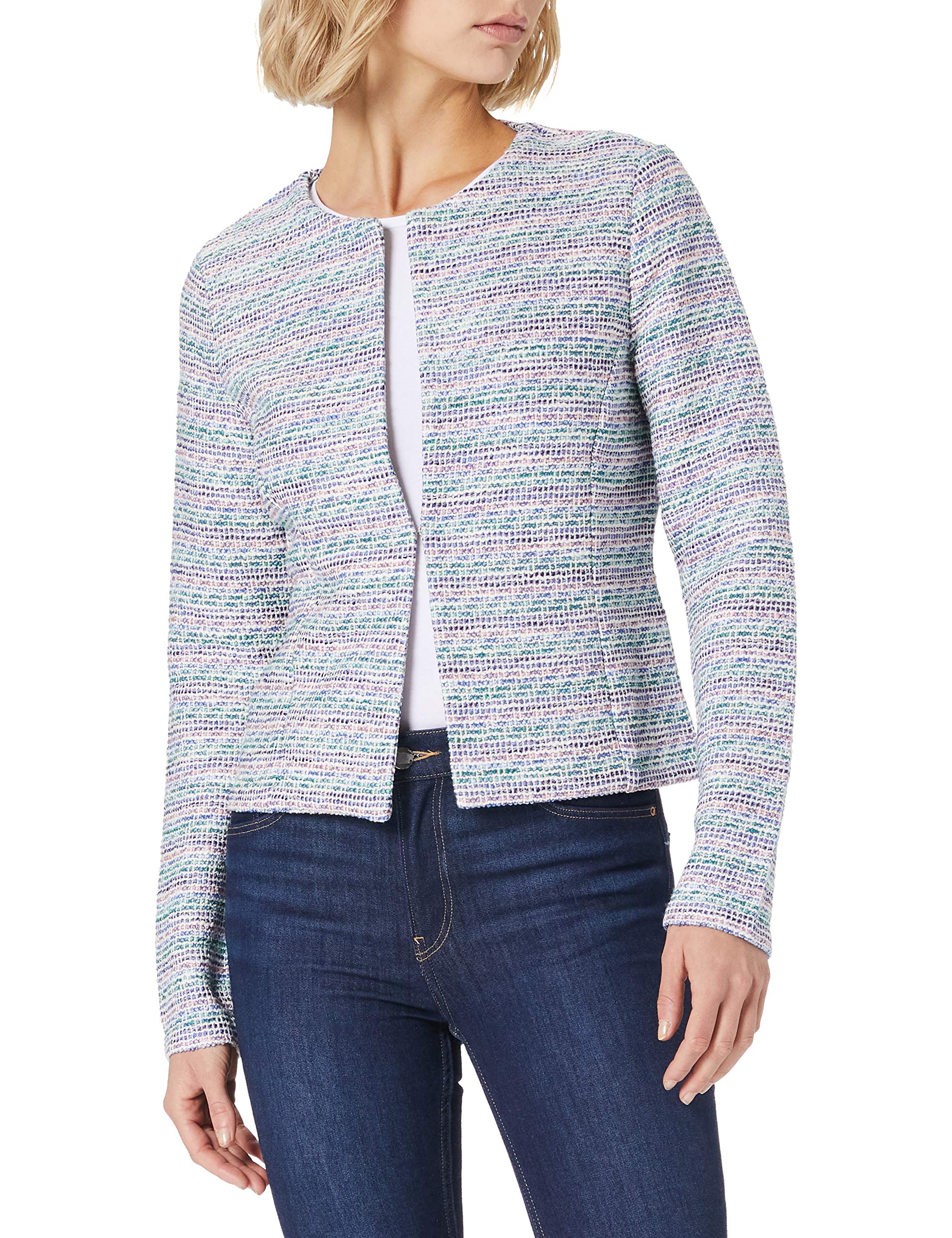 TOM TAILOR Women's 1024102 Colourful boucle blazer (pack of 1)