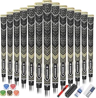 Gowolf Golf Grips Cord Rubber Multi-compound Golf Driver Irons Club 13pcs Golf Grips Colored Top Cover SL02 Pro with Free 15 Tapes
