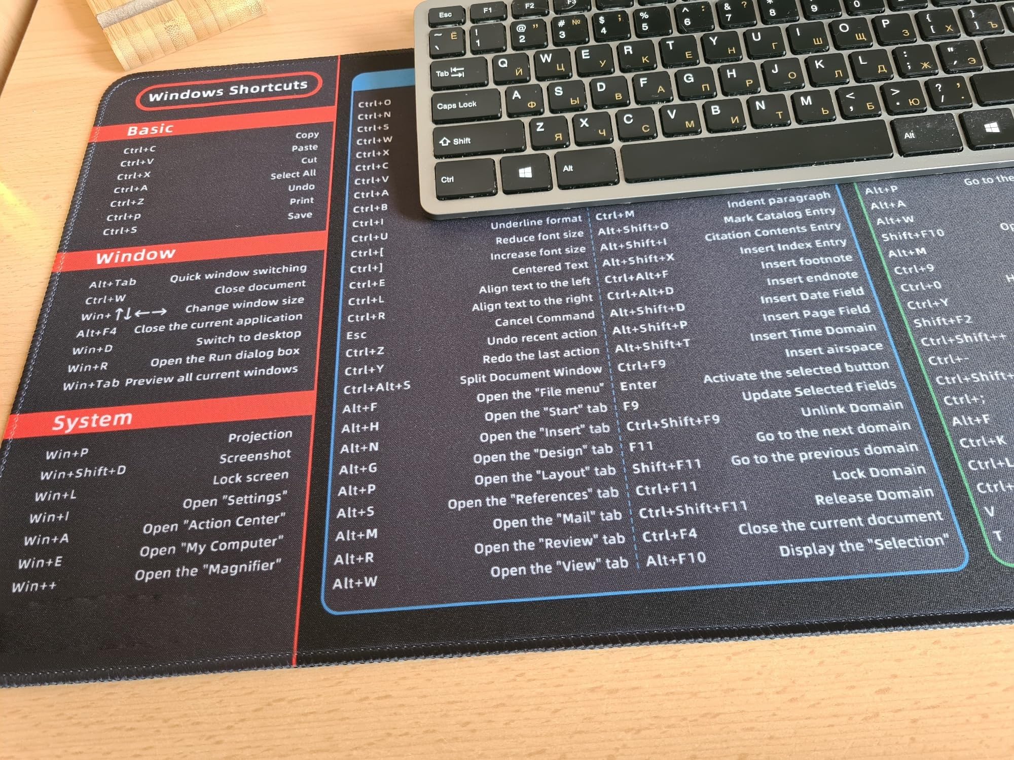 Excel Cheat Sheet Desk Pad, XL Office Keyboard Shortcuts - View #5