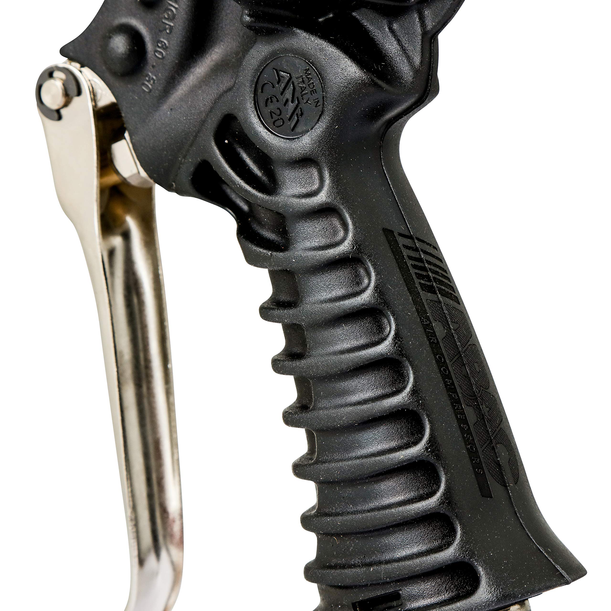 ABAC Gonfiagomme PRO - Approvato CEE - Manometro 80 mm - Tubo flessibile 1,5 m - Uso professionale (auto, camion) - Peso: 0,9 kg
