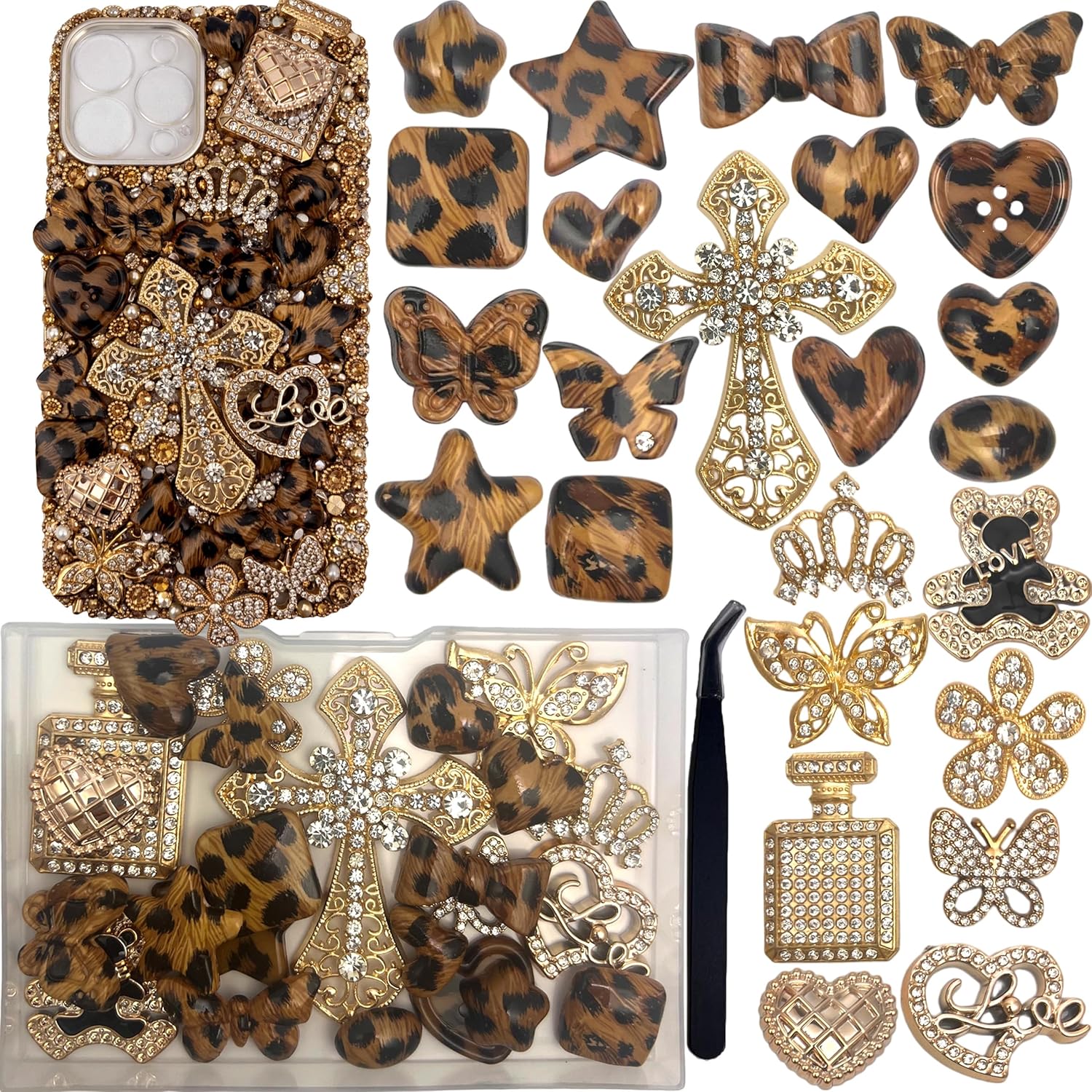 Amazon.com: AVELICE Leopard Print Junk Case Large Charm Kit, Wild Bold ...