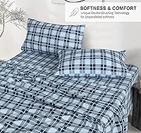 Vista 52 de RUVANTI Flannel Sheets Twin Size - 100% Cotton Double Brushed Twin Sheets Set, Deep Pockets 16 Inches, All Seasons Breathable & Extra Soft Bed Bali