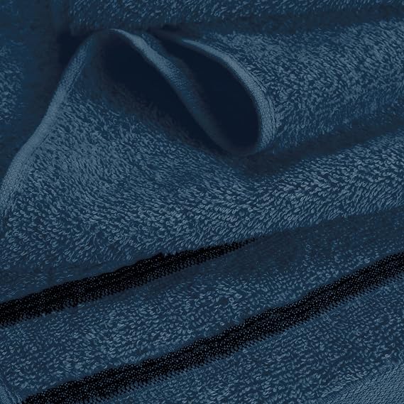 GLAMBURG Cotton 2 Pack Oversized Bath Towel Set 28x55 inches, Large Bath Towels, Ultra Absorbant Compact Quickdry & Lightweight Towel, Ideal for Gym Travel Camp Pool - Mineral Blue, 71636