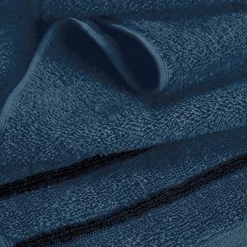 GLAMBURG Cotton 2 Pack Oversized Bath Towel Set 28x55 inches, Large Bath Towels, Ultra Absorbant Compact Quickdry & Lightweight Towel, Ideal for Gym Travel Camp Pool - Mineral Blue, 71636