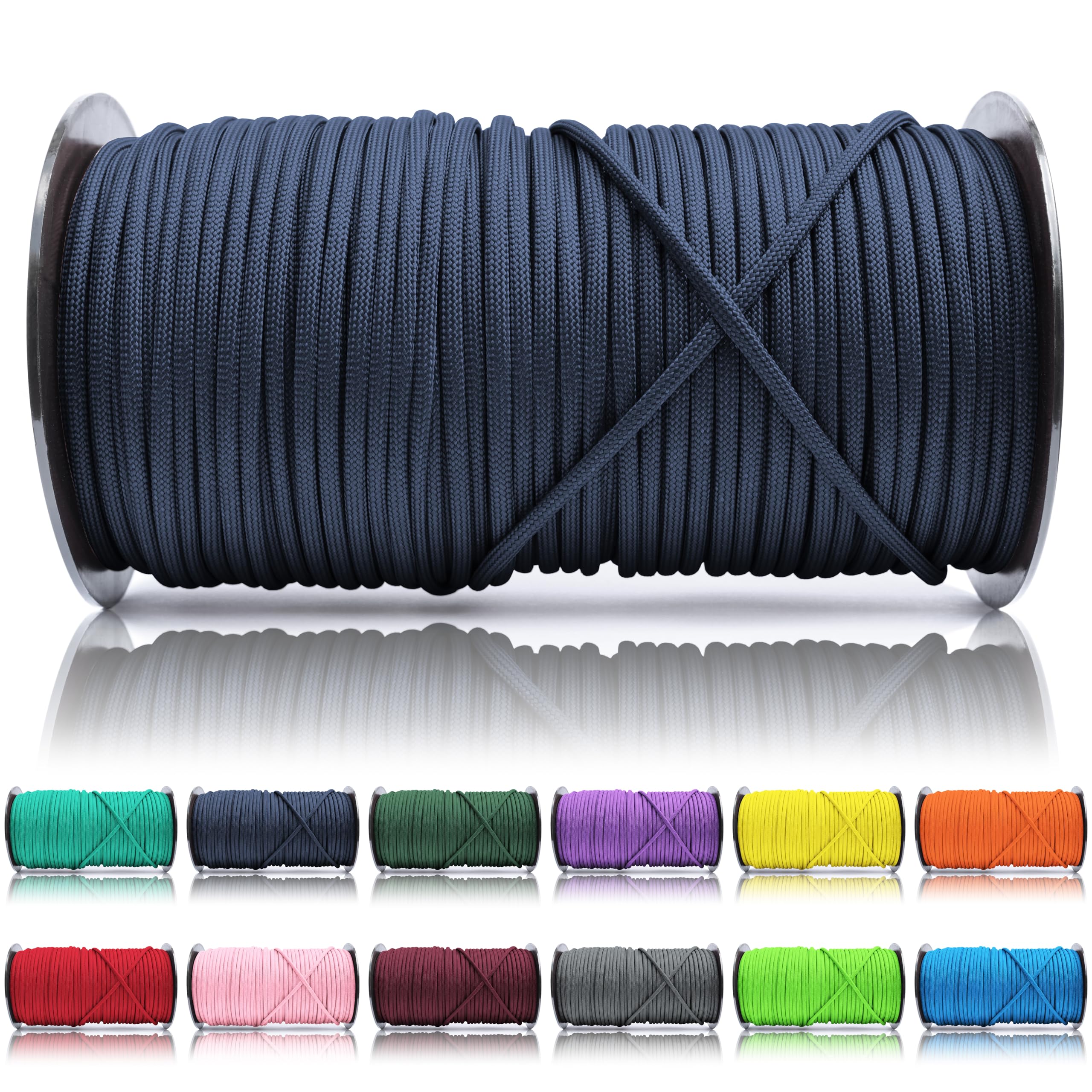 Ganzoo Paracord 550 Tipo 3, Cuerda 4 mm 100 m con 7 hebras Interiores, Funda poliéster/Nylon, para Outdoor Camping Supervivencia, rutas de Trekking, asegurar Tienda, Collar y Correa Perro, Oliva — view 73