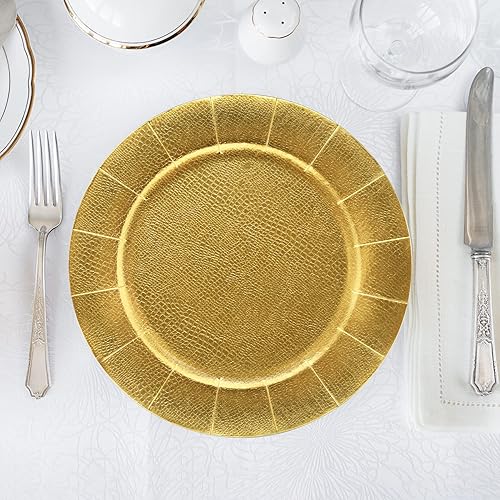 Miniatura 3 de Gift Boutique 120 platos desechables redondos dorados de 13 pulgadas, bandeja de servir, platos de cartón de papel reutilizables resistentes para