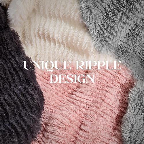 Miniatura 4 de Hobestluk Puf con relleno, puf para adultos con funda ondulada esponjosa, puf gigante para adultos (gris, 3 pies - 36 x 36 x 22 pulgadas)