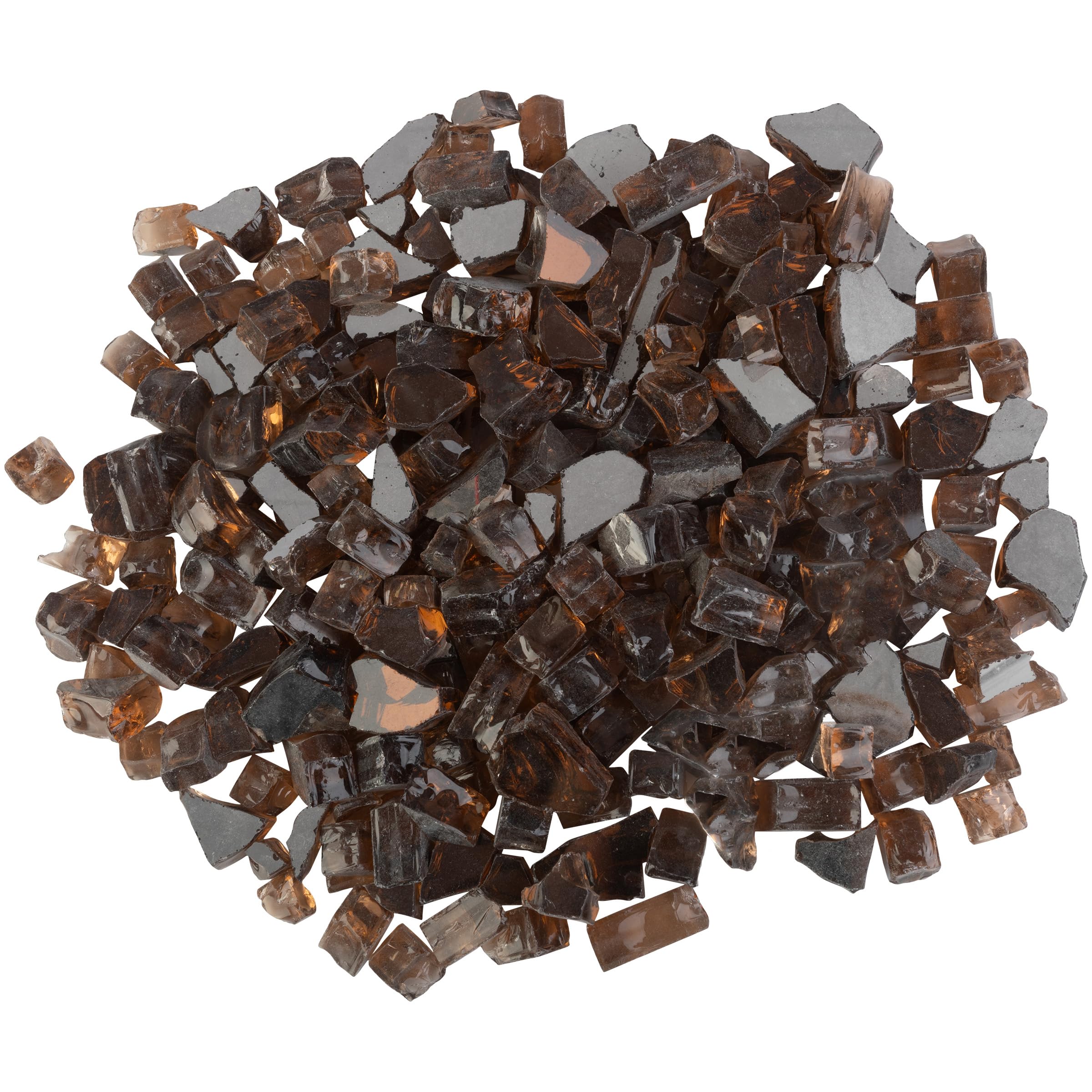Vidrio ámbar para hoguera de terraza Home-Complete 50-T1377 de 10 libras