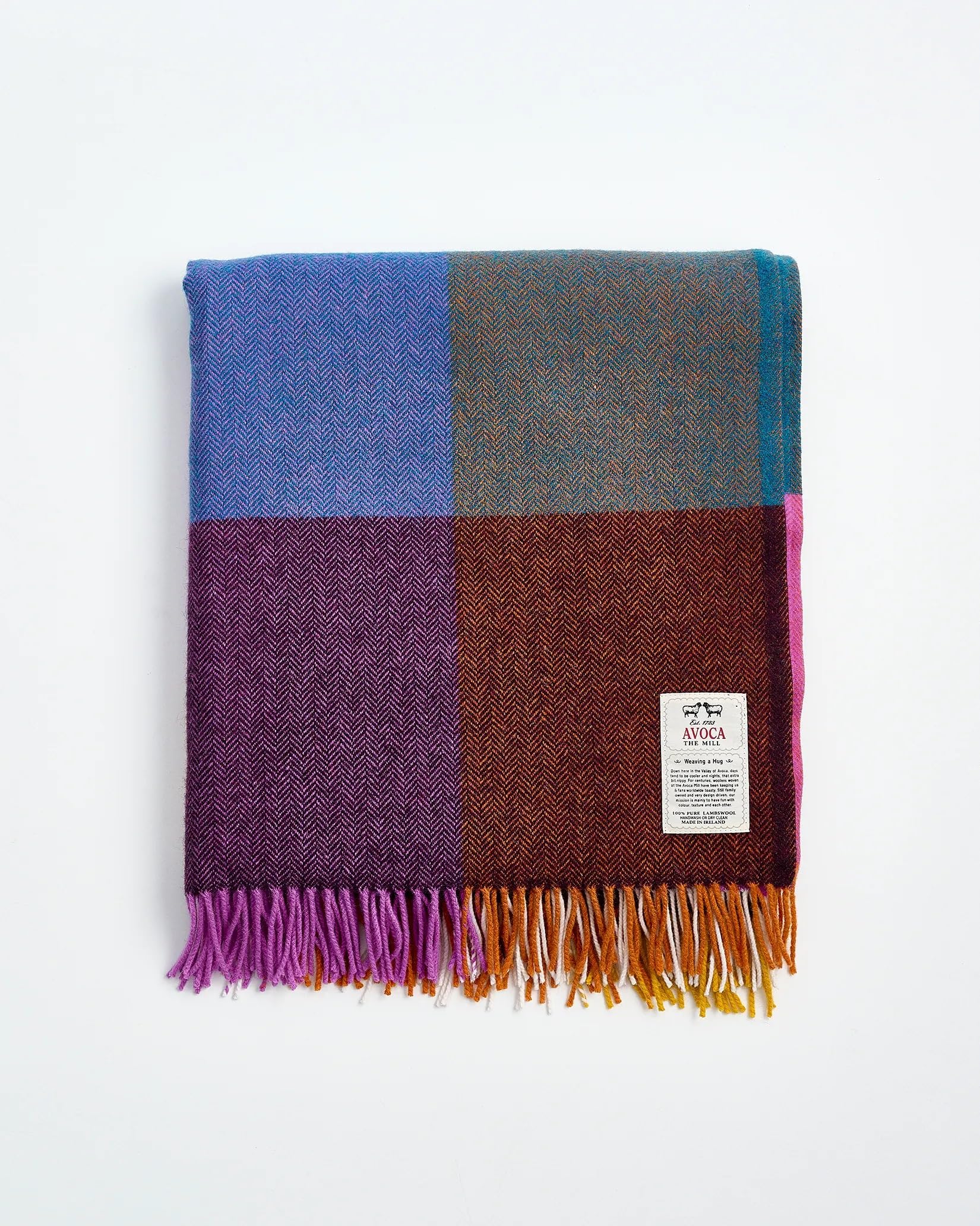 Avoca Hellfire Lambswool Throw - Made in Ireland (56" x 72")
