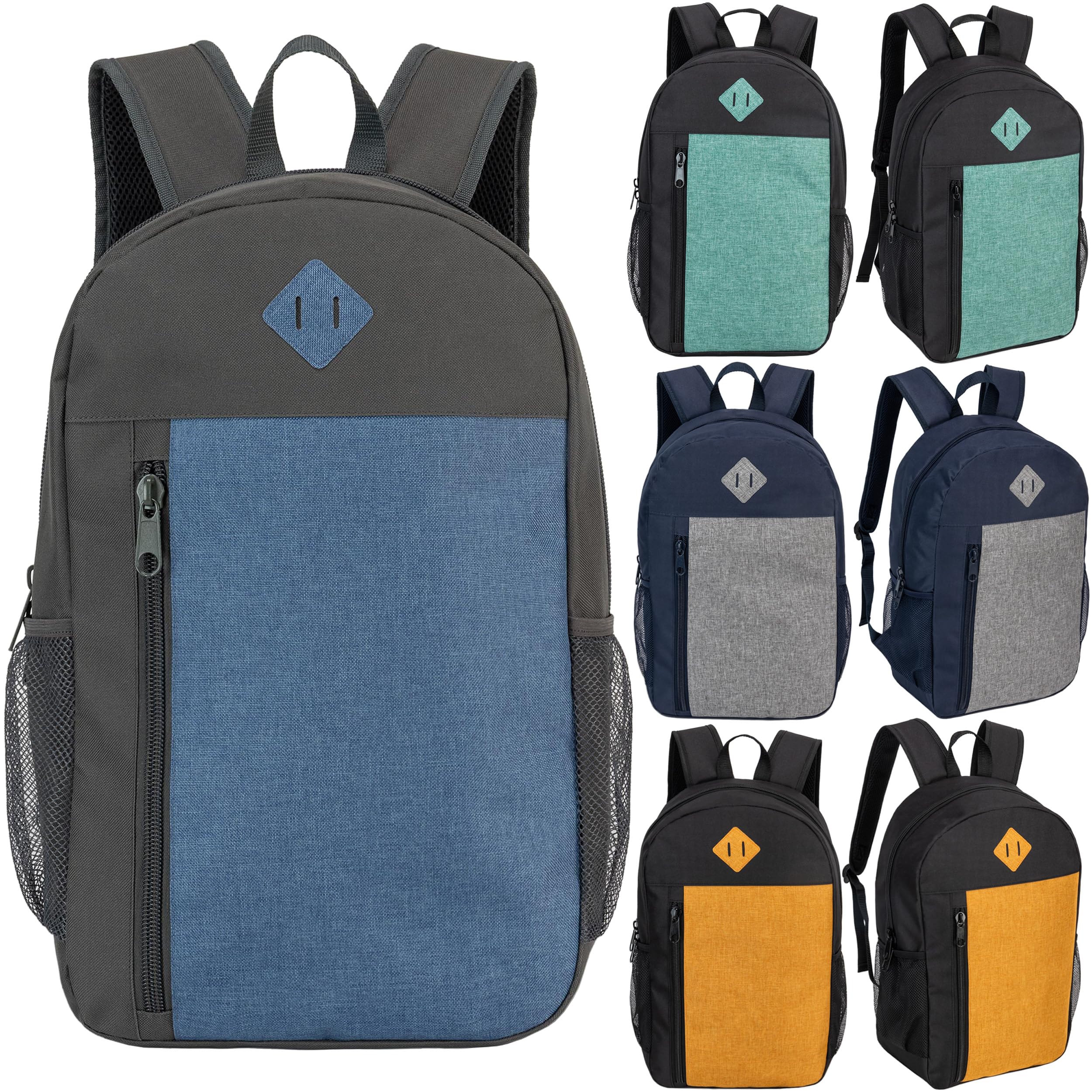 24-Pack 19 Padded Back Backpacks for Kids - Bookbags in Bulk for Middle and High School Students 4
