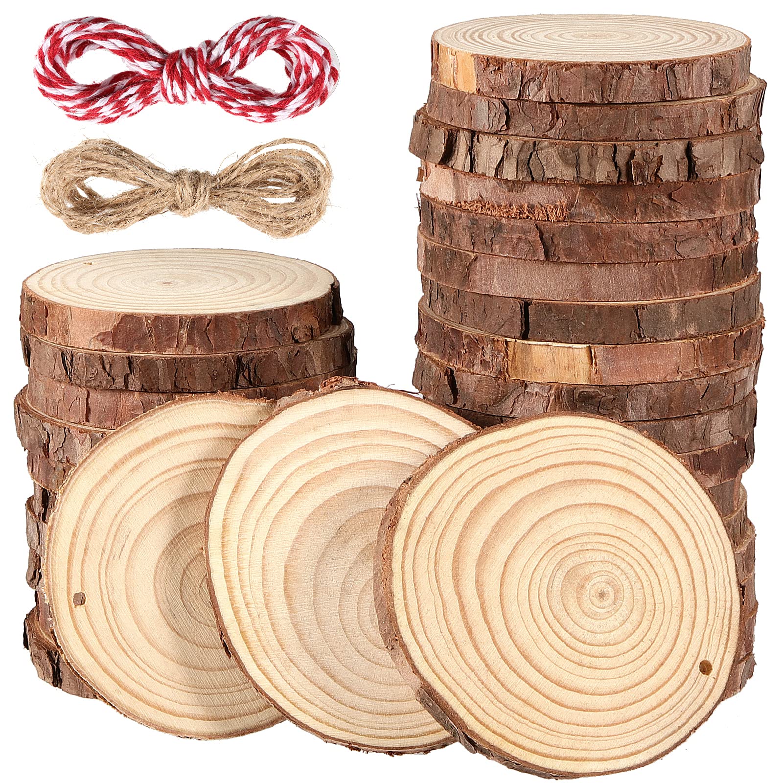 30 Badge In Legno Grezzo A Forma Di Scudo 10 Cm - Fai Da Te, Decorazioni, Scrapbooking, Con Corda