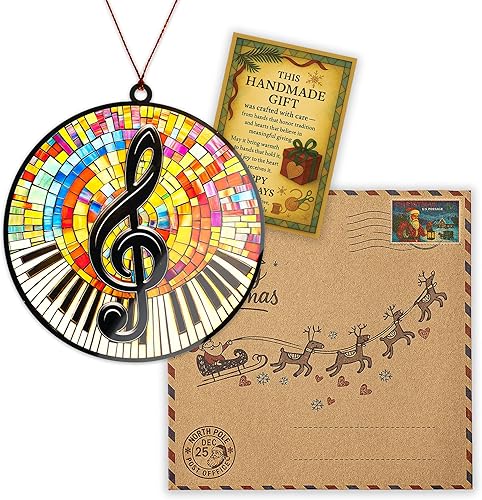 Miniatura 4 de Regalos de profesores de música para hombres y mujeres, adornos de Navidad para atrapasoles 2025 para decoraciones de Navidad, regalos de músicos