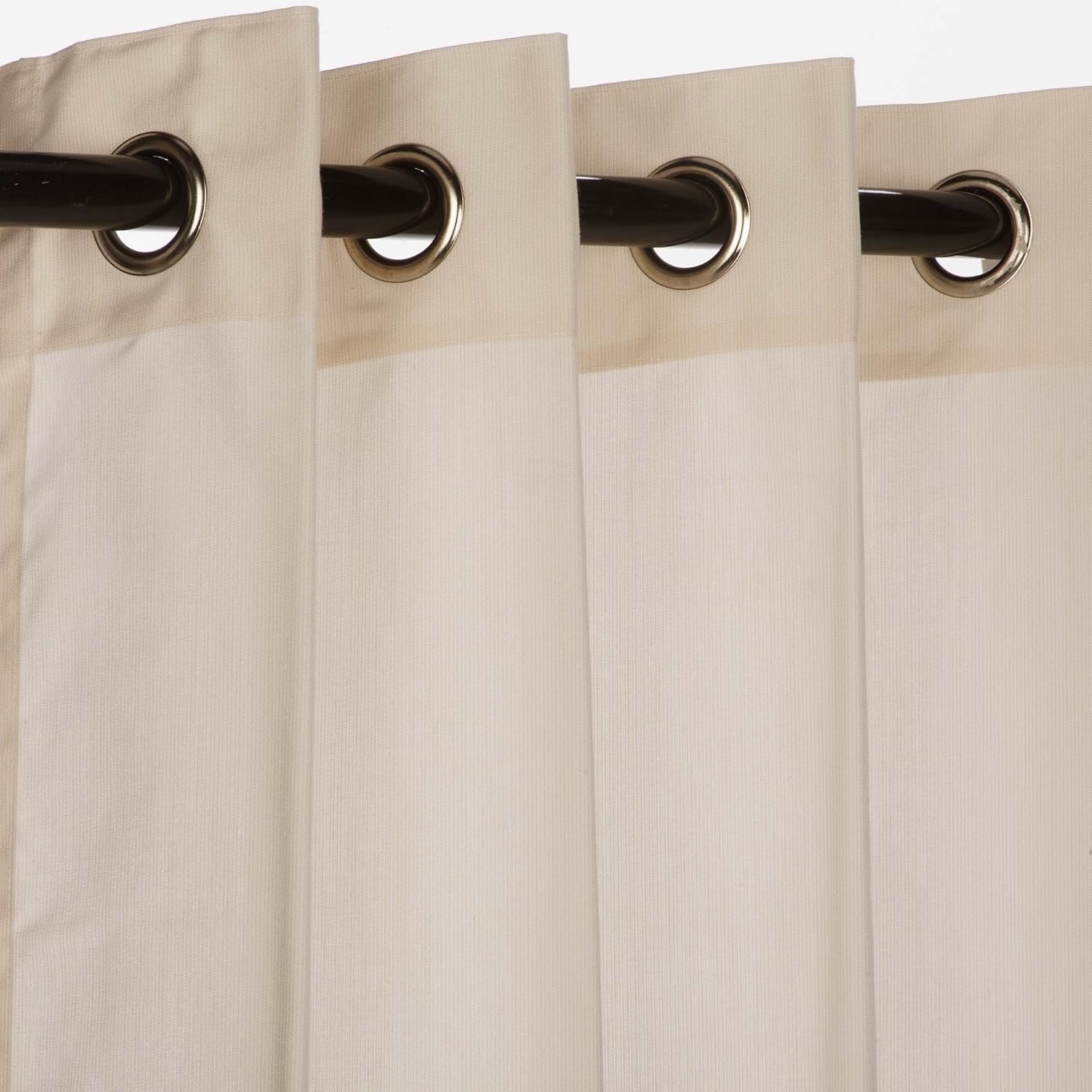 Comfort Classics Sunbrella Outdoor Curtain Panel, Nickel Grommet Top, 50 by 120 Inch in Spectrum-Eggshell; Perfect for Your Patio, Porch, Gazebo, or Pergola Inc.