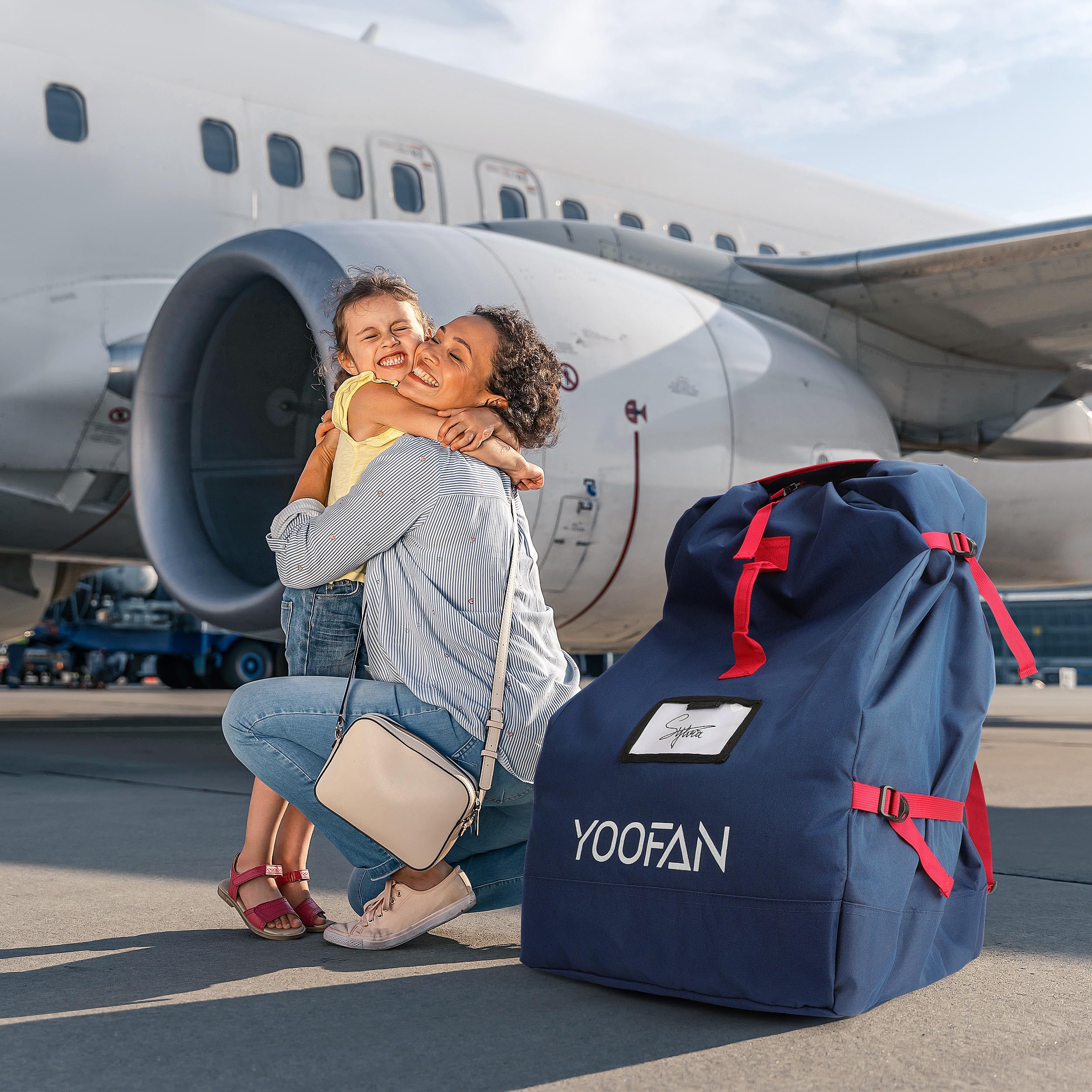 YOOFAN 900D Sac de Voyage pour Siège de Voiture – Durable Sac pour Siège de Voiture pour Bébé,Sac de Voyage Poussette pour Poussettes, Siège Enfant De Voiture, Fauteuils Roulant