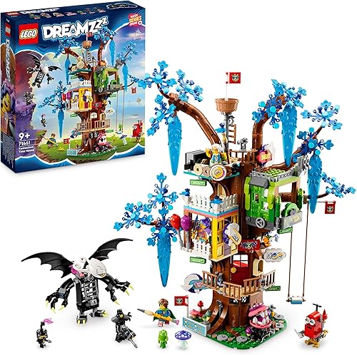 LEGO 71461 DREAMZzz The Fantastic Cabin in in the Tree, 2 Way Building Toy, with Mrs Castillo, Izzie, Mateo and The Night Hunter Minifigures,