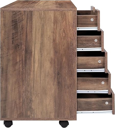 Miniatura 8 de Naomi Home - Archivadores de madera para oficina en casa, archivador de madera, archivador móvil, gabinete de almacenamiento móvil, cajón