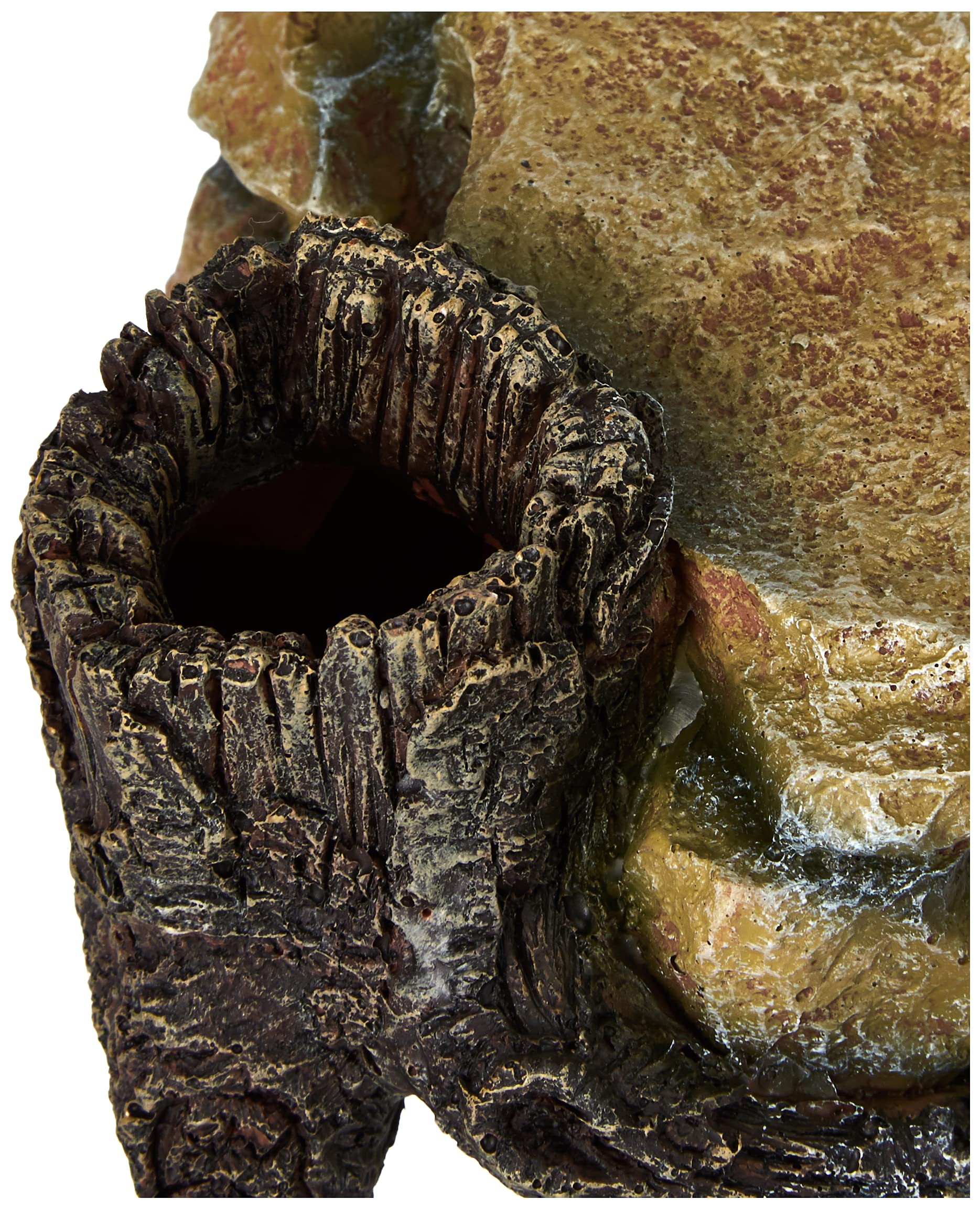 TRIXIE 8847 - Plateau roccioso con tronco d'albero, decorazione per acquario, 25 cm