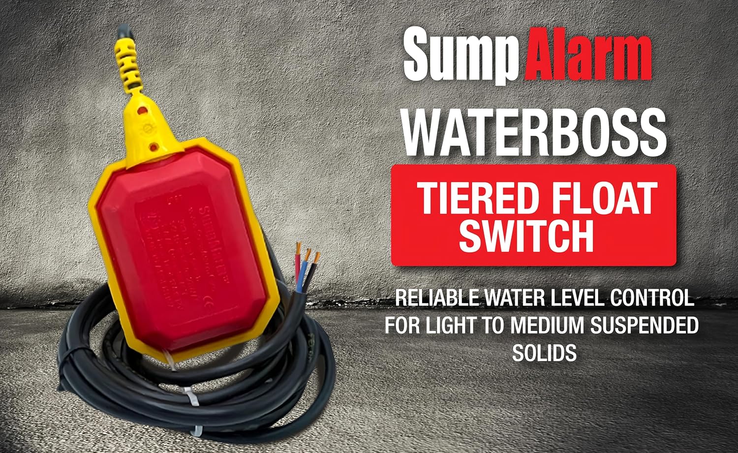 Float Switch for Sump Pump - 6-Foot Water Level Sensor with Honeywell Microswitch and Adjustable Tether Length for Ground Water Bilge Pump and Water Tank – Non-Corrosive PP Casing, Rated to 13 Amps