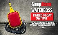 Vista 4 de Interruptor flotante para bomba de sumidero - Sensor de nivel de agua de 10 pies con microinterruptor Honeywell y longitud de amarra ajustable