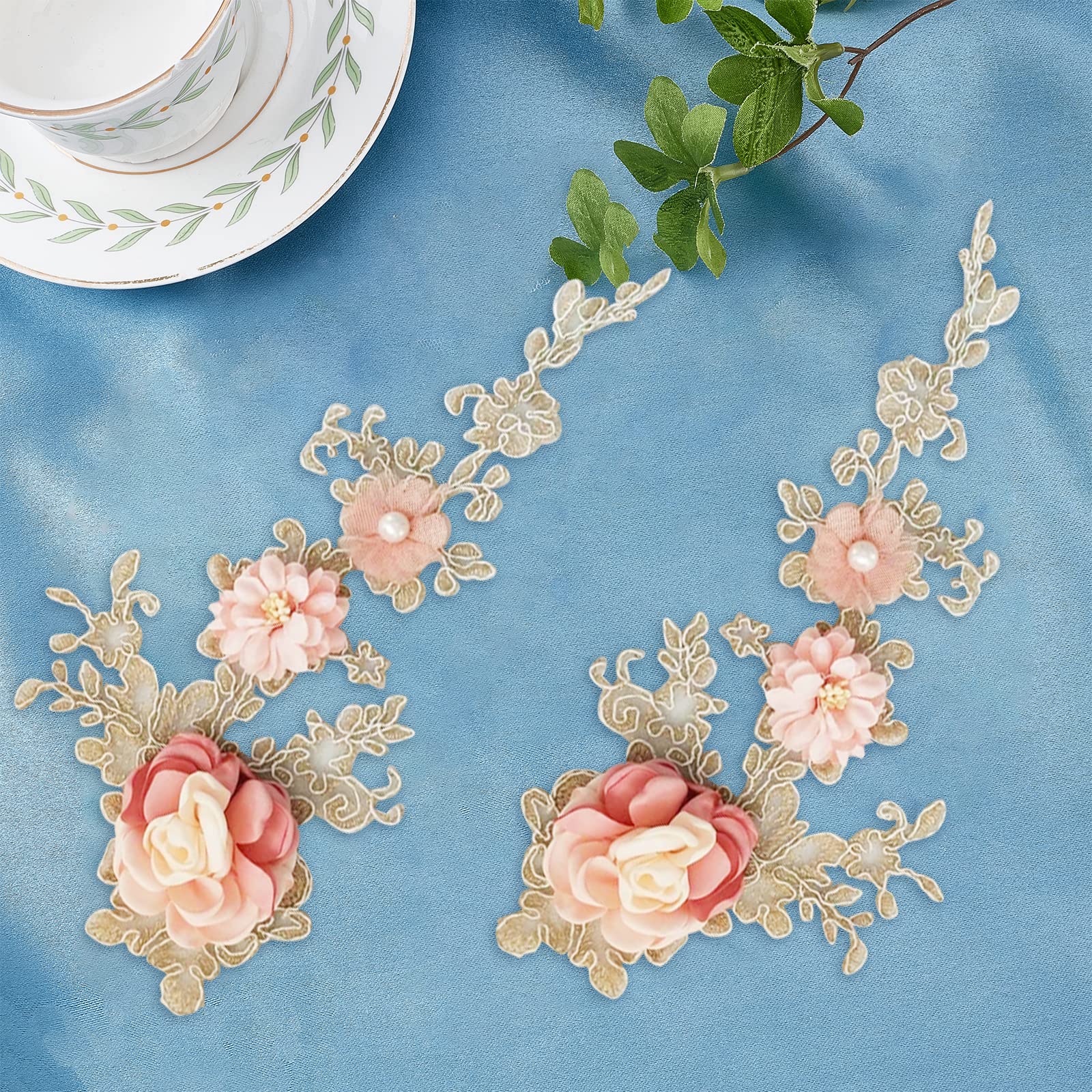 GORGECRAFT 20 Pcs Blanc Broderie Fleurs Coudre sur des Patchs 3D 12 Pétale 2 Couches Dentelle Fleur avec Imitation Perle Dentelle Appliques Brodées pour Mariage Robe de Mariée Embellissement DIY GORGECRAFT 20 Pcs Blanc Broderie Fleurs Coudre sur des Patchs 3D 12 Pétale 2 Couches Dentelle Fleur avec Imitation Perle Dentelle Appliques Brodées pour Mariage Robe de Mariée Embellissement DIY