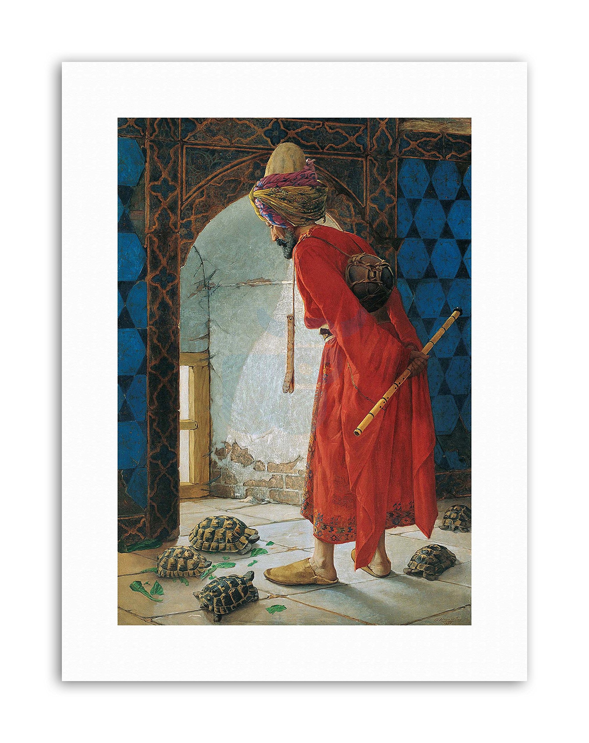 Wee Blue Coo Osman Hamdi Bey Tortoise Trainer Old Master Canvas Art Print
