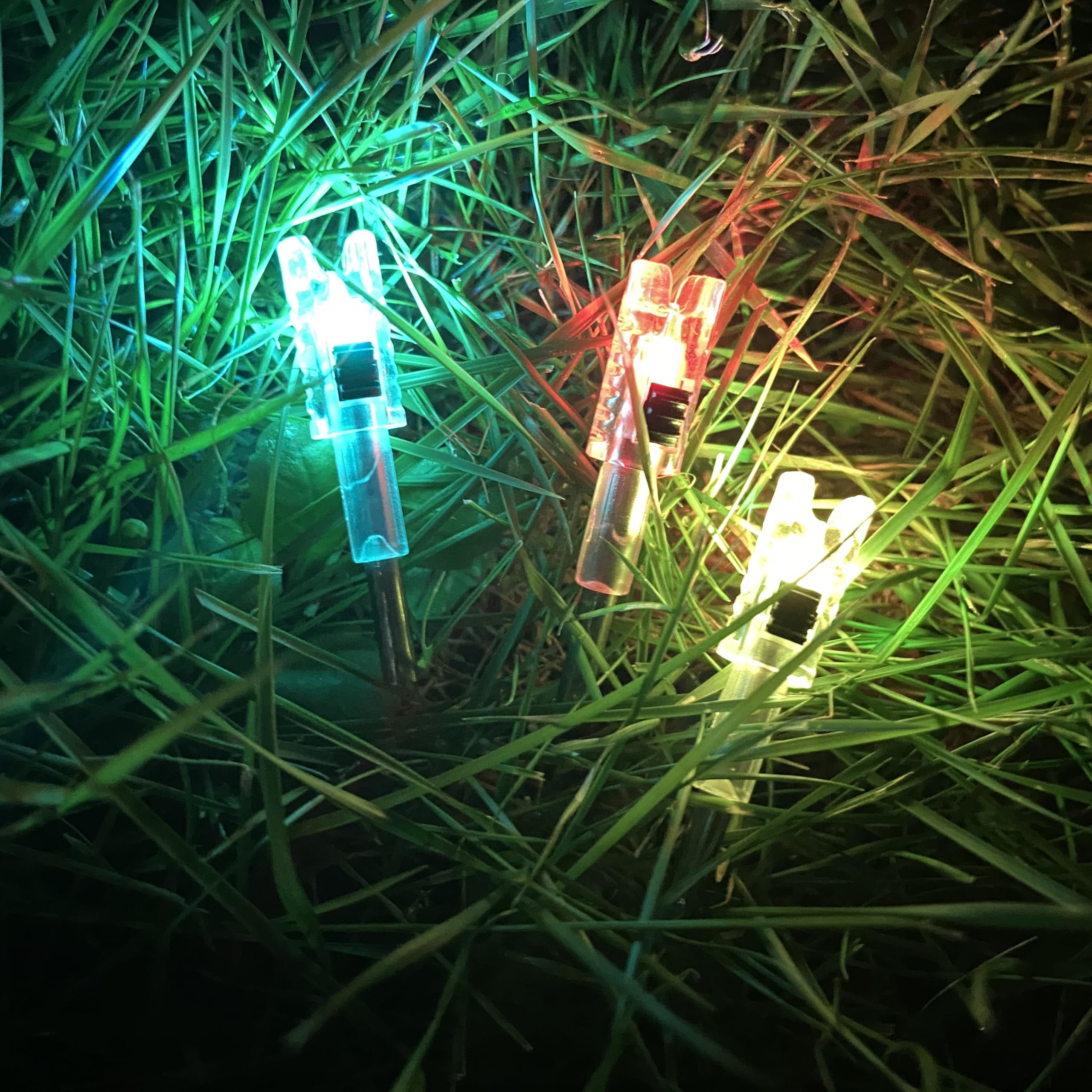 Confezione da 6 notti illuminati per balestre per bulloni con boccole a mezzaluna illuminate (flash) da 0,285 "/,754,4 cm/0,300 pollici/0,308"