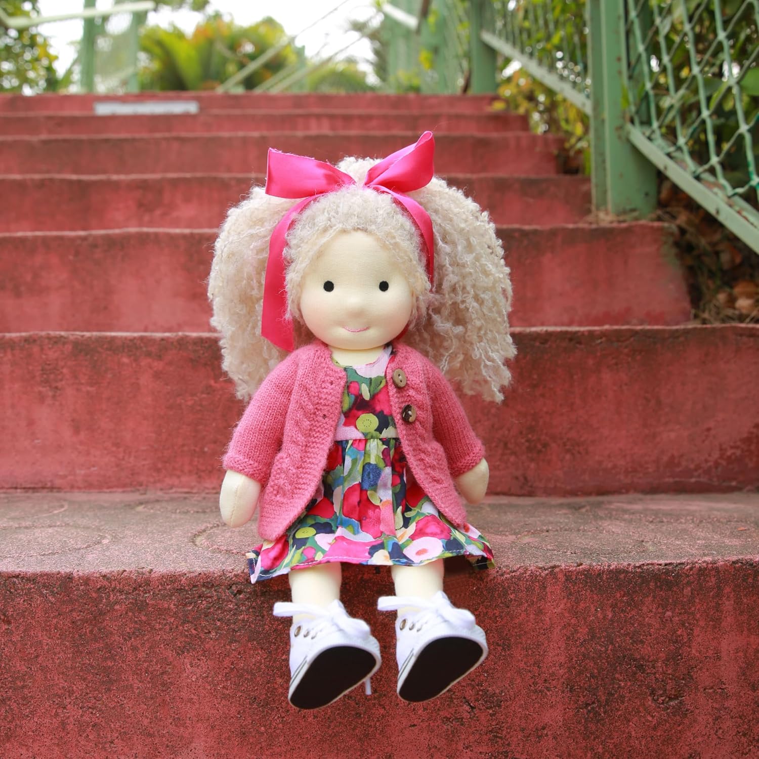 BlissfulPixie Handmade for Mom Waldorf Collect Rag Doll Birthday Present with Exquisite Box-Hailey 12"
