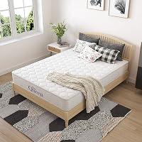 NapQueen 8 Inch Full Size Medium Firm Innerspring Memory Foam Mattress - Bed in a Box, CertiPUR-US Certified, No Box Spring Needed