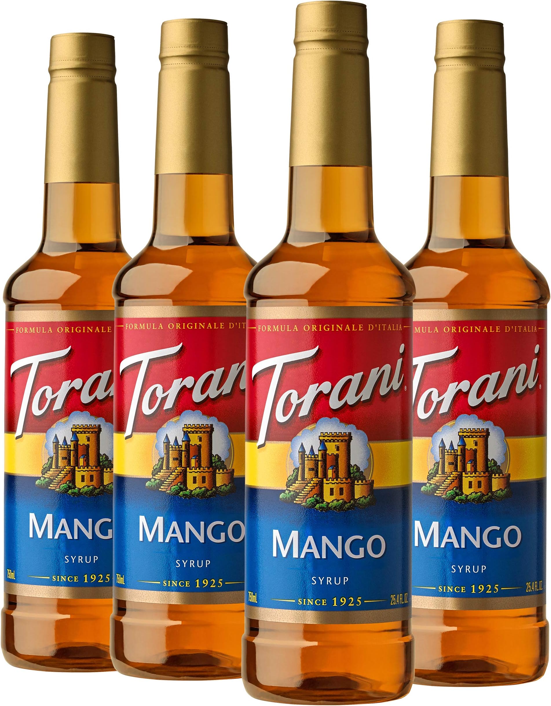 Torani Mango Syrup Bottle, 4 x 750 ml