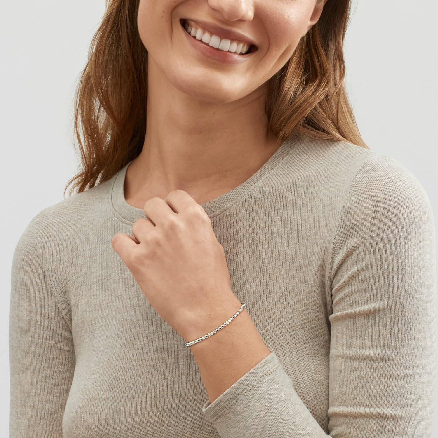 Silpada 'Charlotte' Sterling Silver Stretch Bracelet, 6.75" - Image 3