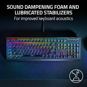 Razer BlackWidow V4 X - Mechanical Gaming Keyboard: Green Switches Tactile & Clicky - 6 Dedicated Macro Keys - Chroma RGB - Doubleshot ABS Keycaps - Media Controls - Sound Dampening & Stabilizers