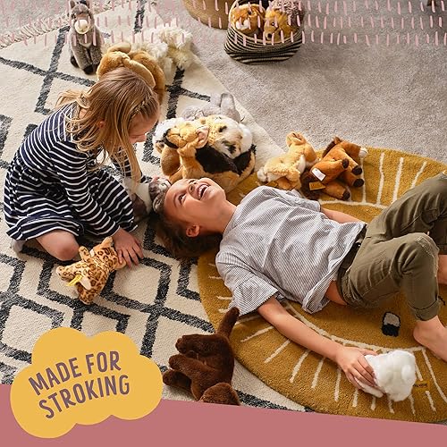 Miniatura 2 de Living Nature Peluche de conejo de orejas holandesas marrones | Animal de conejo esponjoso | Juguete suave para niños | 10 pulgadas