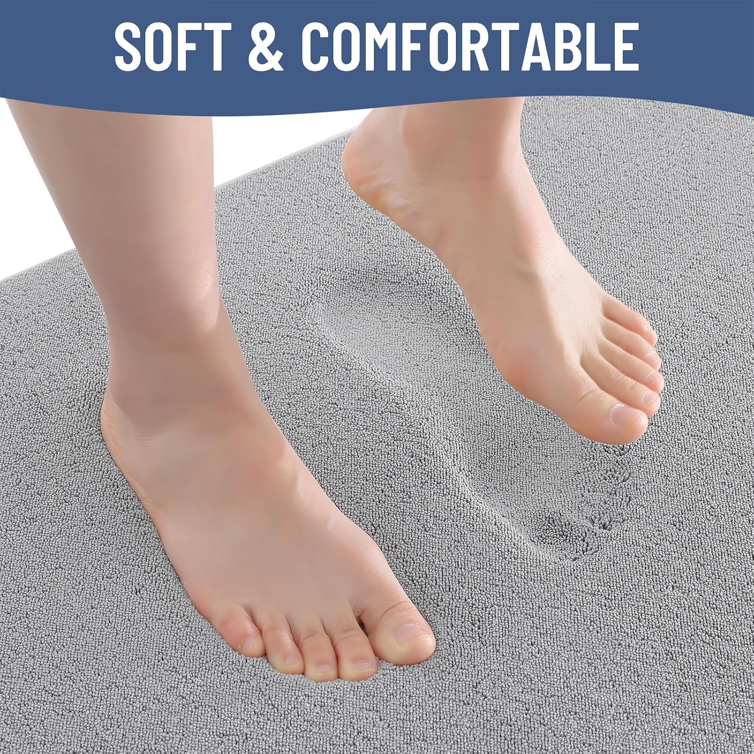 Smiry Memory Foam Bath Mat 30x20, Extra Soft Absorbent Bathroom Rugs
